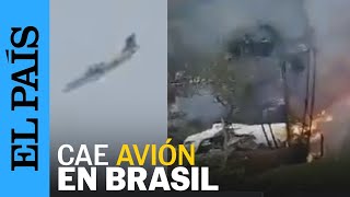 BRASIL  Un avión de pasajeros se desploma en São Paulo [upl. by Jary365]