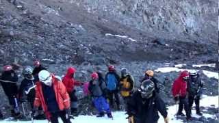 Curso de Alpinismo XIX  Técnica para detención de caída en Glaciar 34 [upl. by Peonir]