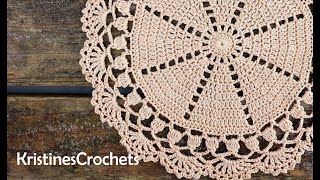 How To Crochet Easy Round Doily Placemat [upl. by Ettezyl95]