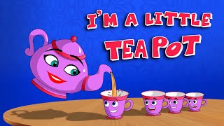 Im a little teapot Nursery Rhyme  Kids Animation Song [upl. by Yenial319]