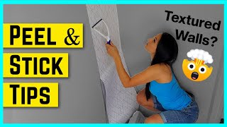 5 Steps Install Peel and Stick Wallpaper Tutorial on Textured Walls 🤯 The Secret TOOL [upl. by Ahsimak794]