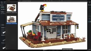 Mastering the Mini Bricklink Designer Program Series 1 Contest  General Store LEGO Build Timelapse [upl. by Renae99]