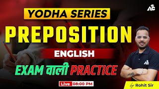 Preposition  Preposition in English  PSSSB Mahayudh  English for All Punjab Govt Exams  26 [upl. by Canon]