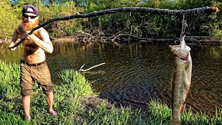 Ultimate Survival Fishing Challenge  No Rod No Hooks No Line No Bait no problem [upl. by Mccord]