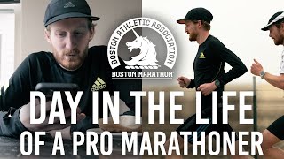 Day in the Life of a Professional Marathoner  Boston Marathon Training [upl. by Ellehctim815]