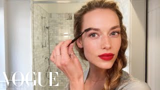 Model Hannah Fergusons Guide to Her Magic Matte Red Lip  Beauty Secrets  Vogue [upl. by Nhoj757]