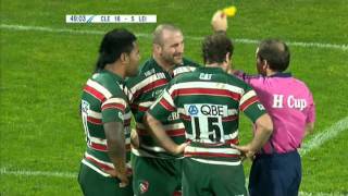 Morgan Parra vs George Chuter and Manu Tuilagi simultaneous yellow [upl. by Ashlan]