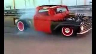 F100 V8 Rat Rod 66 Argentina quemando cubiertas [upl. by Emery810]