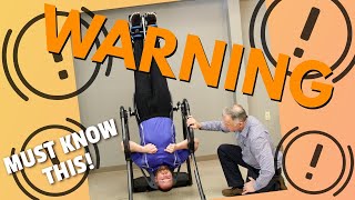 Sciatic Pain Relief with Inversion Table Warning You Must Know 3 Things [upl. by Akoyn738]