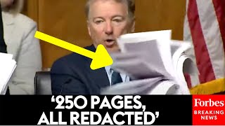 WATCH Rand Paul Decries HHS Efforts To Obscure His Document Requests On Origin Of COVID19 [upl. by Atinaej]