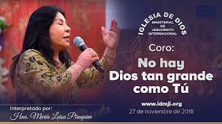 Coro No hay Dios tan grande como Tú 27 nov 2018 Hna María Luisa Piraquive IDMJI [upl. by Oilasor445]