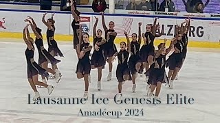 Lausanne Ice Genesis Elite 🇨🇭 Amadécup 2024 Free Skating  Synchronized skating [upl. by Ariella]