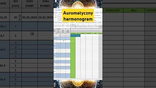 🌟Automatyczny harmonogram w Exceluexcel exceltips exceltricks [upl. by Allyn]