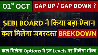 NIFTY AND BANKNIFTY ANALYSIS FOR TOMORROW  01 OCTOBER 2024  MARKET PREDICTION FOR TOMORROW [upl. by Raval]