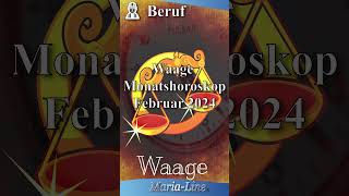 Waage BERUF 👷‍♀️ Horoskop Februar 2024 [upl. by Viafore]