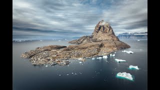 Epic flight to Uummannaq Greenland scenic video 4K [upl. by Noak]