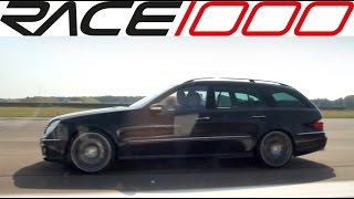 Mercedes E55 AMG vs Mercedes CLK 63 AMG  ROLL RACE [upl. by Sherfield]