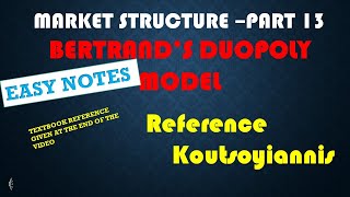 Bertrands Duopoly model  Assumptions  Diagram  Criticism  MALAYALAM EXPLANATION [upl. by Jaimie297]