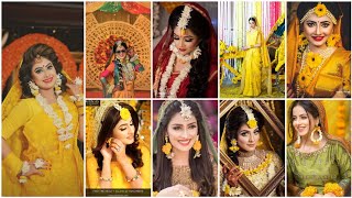 Top30Bridal picgaye holud Makeup vs Jewellery IdeasBeautiful Gaye Holud Bride [upl. by Aiksas]