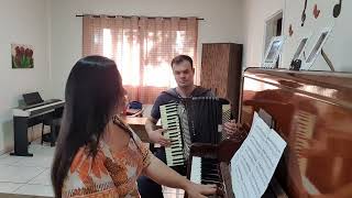 River Flows You  Cover  Dueto de Acordeon e Piano [upl. by Bobbee]