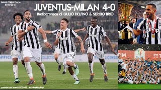 JUVENTUSMILAN 40  Radiocronaca di Giulio Delfino e Sergio Brio 952018 Finale COPPA ITALIA [upl. by Taryn196]