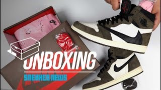 Unboxing Travis Scott Air Jordan 1  The Shoe of the Year [upl. by Abernathy]