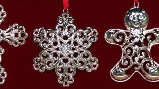 Lenox Set of 8 Silver Plated Ornaments with Gift Boxes on QVC [upl. by Brainard]