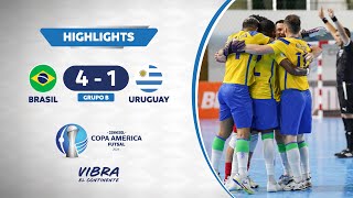 CA FUTSAL 2024  BRASIL 4 1 URUGUAY  HIGHLIGHTS [upl. by Deaner]