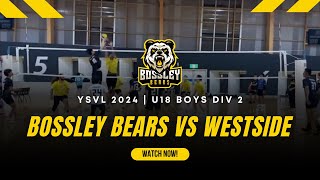 Bossley Bears vs Westside  YSVL 2024  U18 Boys Div 2 [upl. by Roos]