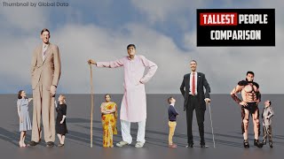 TALLEST People HEIGHT Comparison 3d Animation comparison [upl. by Antonella]