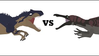 Pivot Allosaurus Chaos Theory vs Suchomimus Chaos Theory Fight Animation pivotanimator [upl. by Floss]