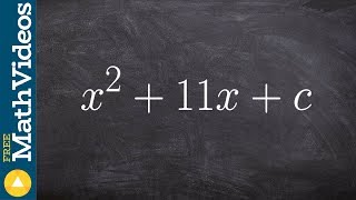 How to find the value c that completes the square then write as a binomial squared [upl. by Alenas]