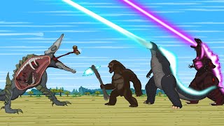 Godzilla vs KONG vs Evolution of Skull Crawler  Godzilla Animation Cartoon [upl. by Assiar]