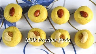 Milk Powder Peda Recipe Kannada ಹಾಲಿನ ಪುಡಿ ಪೇಡ  Milk Peda in kannada  Rekha Aduge [upl. by Arihsay]