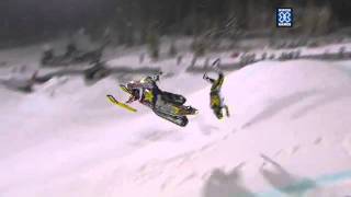 scariest freestyle snowmobile crash ever [upl. by Levine]