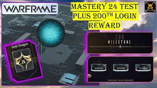 Mastery Rank 24 Test WARFRAME plus 200 Milestone log in [upl. by Eniarrol483]