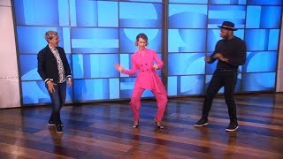 Exclusive Sarah Paulson Ellen and tWitch Dance During a Commercial Break [upl. by Quiteri]