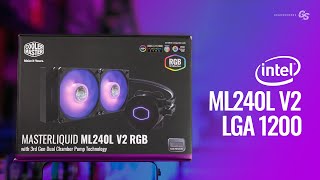 HOWTO Install Cooler Master ML240L V2 RGB on Intel LGA 1200 and 115X Motherboards [upl. by Narat6]