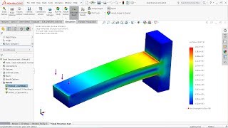 Solidworks Simulation tutorial  Steel Structure Simulation in Solidworks [upl. by Warrick]