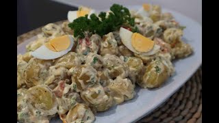 THE BEST AND TASTIEST POTATO SALAD EVER  AARDAPPELSALADE [upl. by Ffoeg]