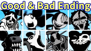 Friday Night Funkin Wednesdays Infidelity Part 2 Good  Bad Endings FULL GAME FNF Mod [upl. by Alue]