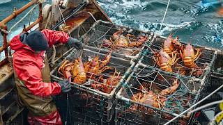 American Fishermen Catch Millions of Lobsters And Crabs This Way  Lobster Trap Fishing [upl. by Alyehc560]