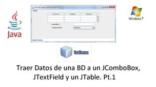 JAVA  Traer datos desde una BD a un control JComboBox JTable y JTable Pt1 [upl. by Nealah585]