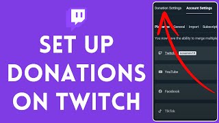 How to Set Up Donations on Twitch 2024  Add Donation Link on Twitch [upl. by Blum]