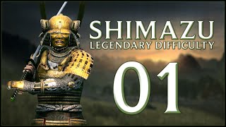 A HEROIC SHIMAZU START  Shimazu Legendary  Total War Shogun 2  Ep01 [upl. by Catima]