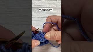 Centered double decrease knitting part 2  lace knitting tutorial [upl. by Eseilenna]