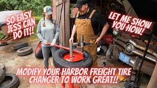 How to modify a Harbor Freight Tire Changer to work amazing Follow this DIY guide [upl. by Leohcin300]