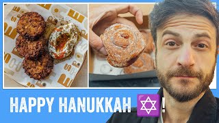 8 MUST EAT Hanukkah Specials for the 8 Crazy Nights  Jeremy Jacobowitz [upl. by Boaten227]