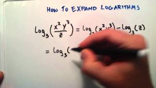 How to Expand a Logarithm  Logarithms  Lesson 10 [upl. by Sven561]