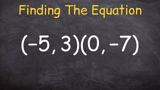 How to find the equation of a line given two points [upl. by Mchale]